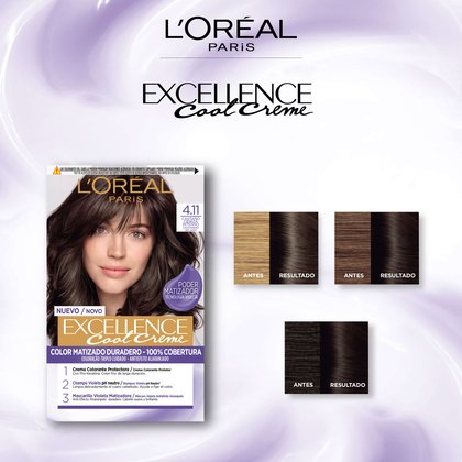 Excellence Cool Creme Hair Dye CASTANHO GELADO 411 3600523942169 Augmented Pict 2