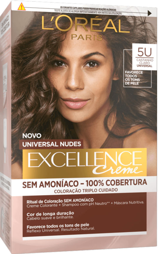 Excellence Creme Universal Nudes Hair Dye CASTANHO CLARO UNIVERSAL 5U 3600523999200 Front  New
