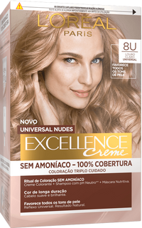 Excellence Creme Universal Nudes Hair Dye LOURO CLARO UNIVERSAL 8U 3600523999286 Front New