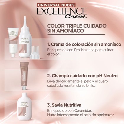 Coloracao Permanente Excellence Universal Nudes Louro Clarissimo Universal 10U 3