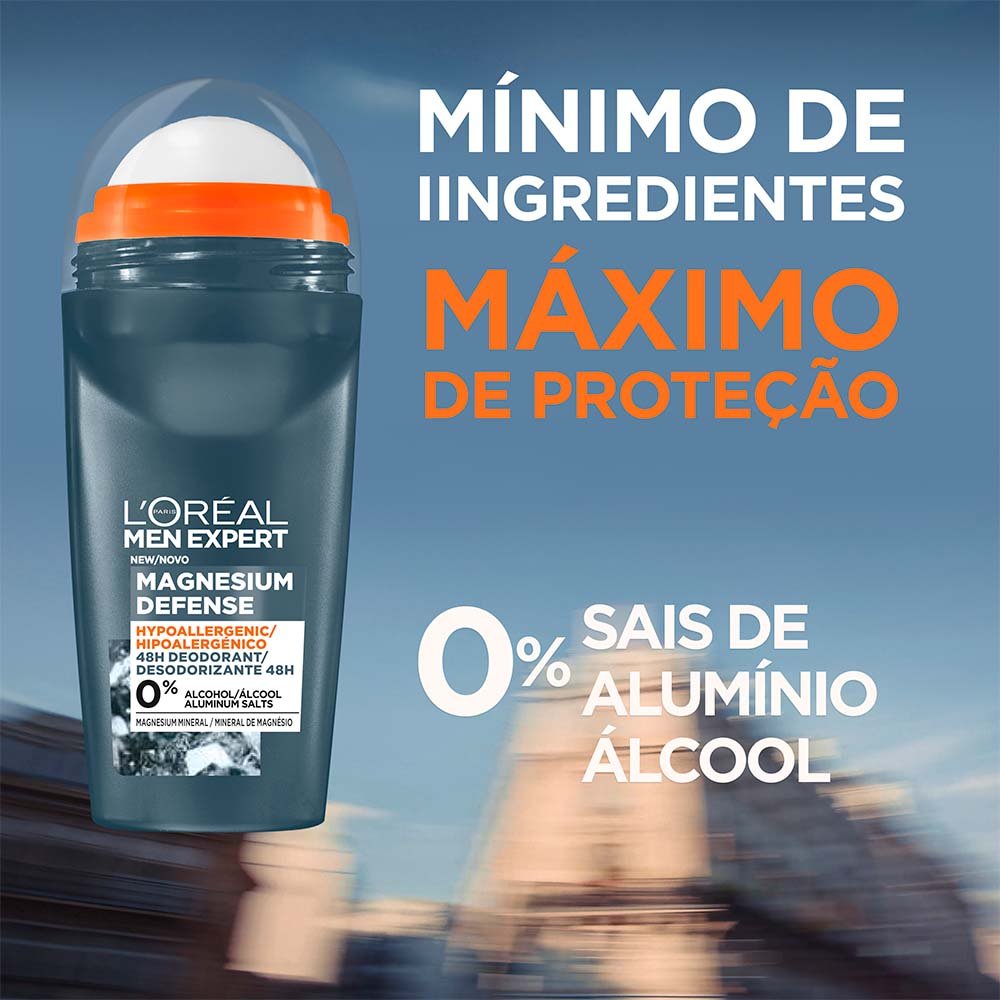 Desodorizante Roll-On Men Expert Magnesium Defense