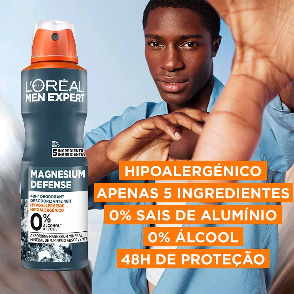 Desodorizante Spray Men Expert Magnesium Defense