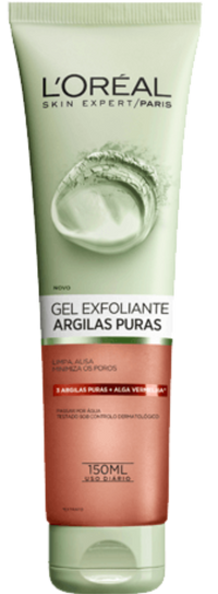 gel de limpeza exfoliante iluminador Argilas Puras L'Oréal Paris