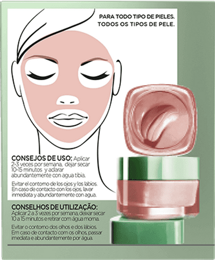 máscara facial exfoliante argilas puras como utilizar