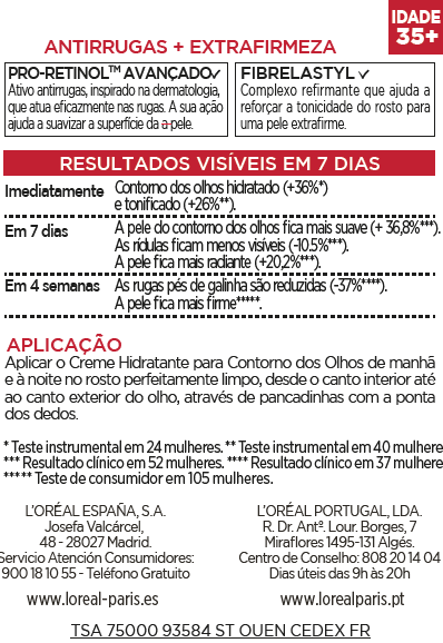 creme de olhos revitalift classico loreal paris