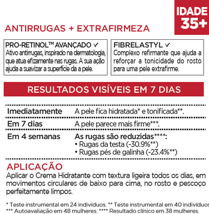 creme anti rugas textura leve revitalift loreal paris