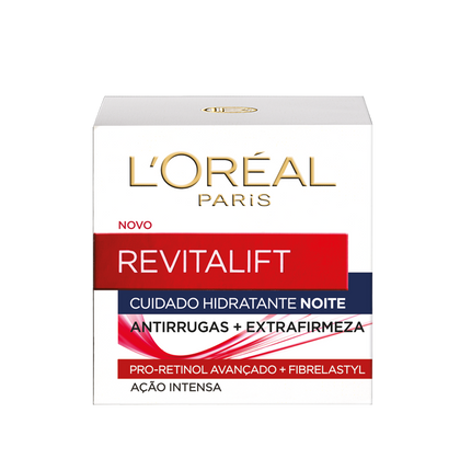 cuidado rosto creme noite revitalift fotografia produto frente