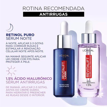 serum retinol e ácido hialurónico anti rugas