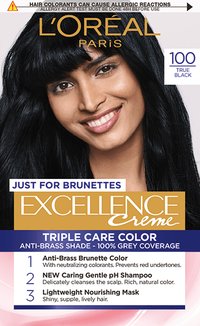 Haircolor 100 True Black Excellence Creme Brunette Packshot